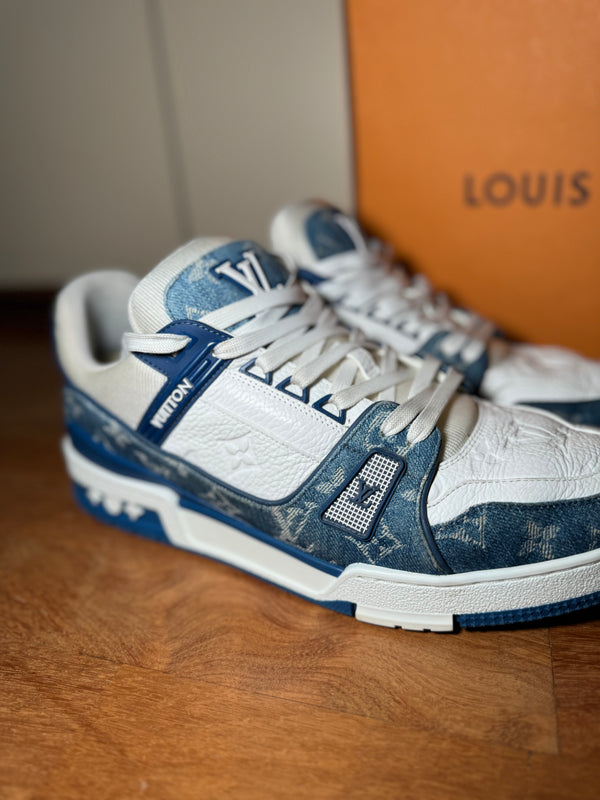 Louis Vuitton Trainers Blue Denim
