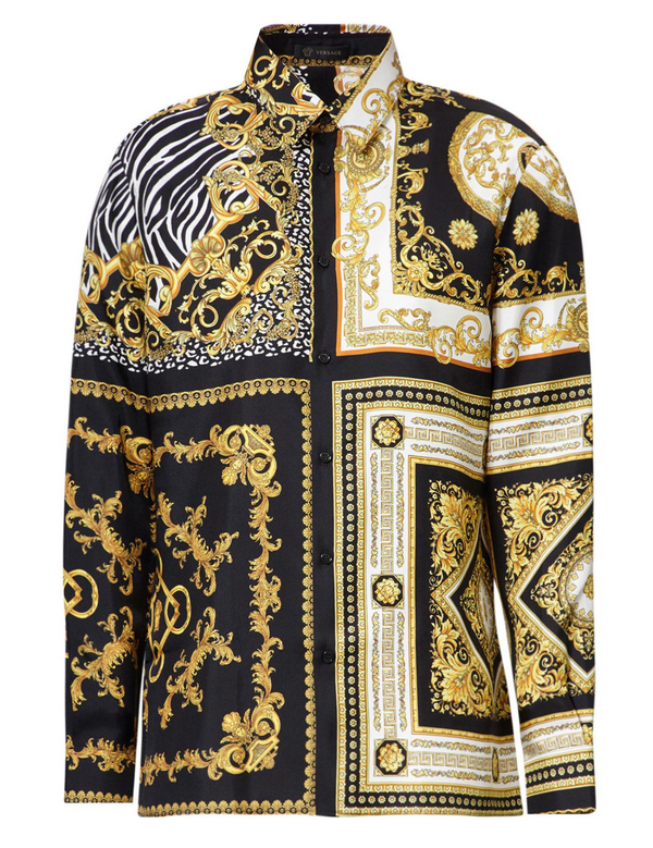 Camicia Gianni Versace in stampa barocca 100% seta