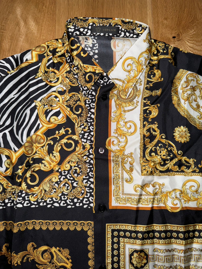 Camicia Gianni Versace in stampa barocca 100% seta