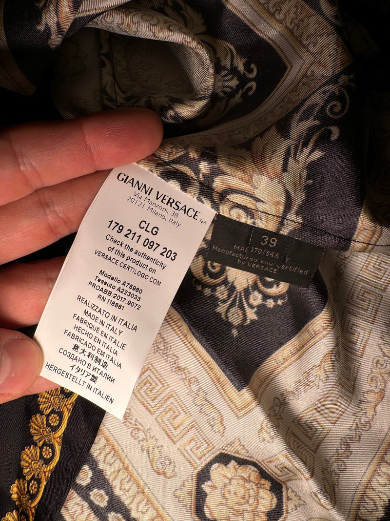 Camicia Gianni Versace in stampa barocca 100% seta